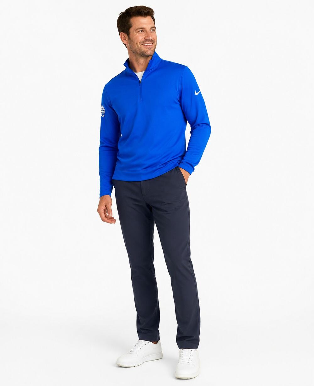 Nike Golf Dri-FIT Blue 1/4 Zip Pullover Performance Top Mens Medium